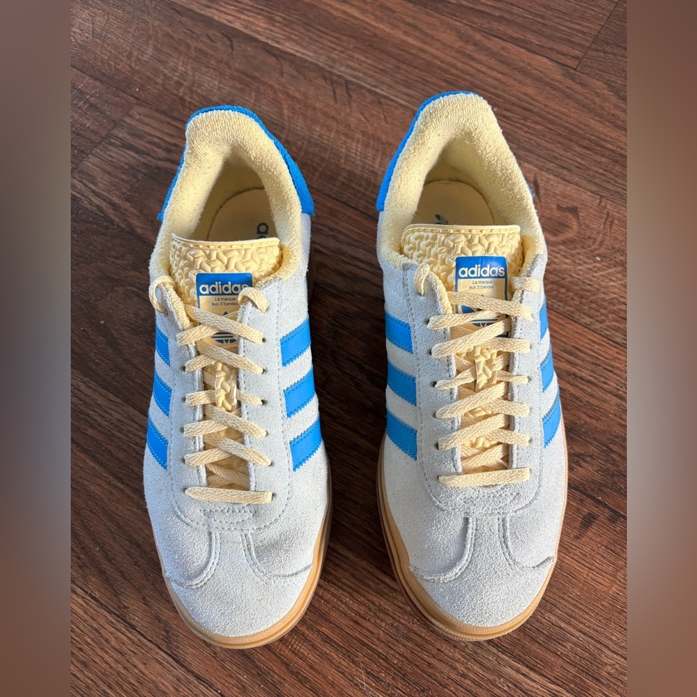 Adidas Gazelle Bold Almost Blue Yellow (Women's) - Picture 2 of 11